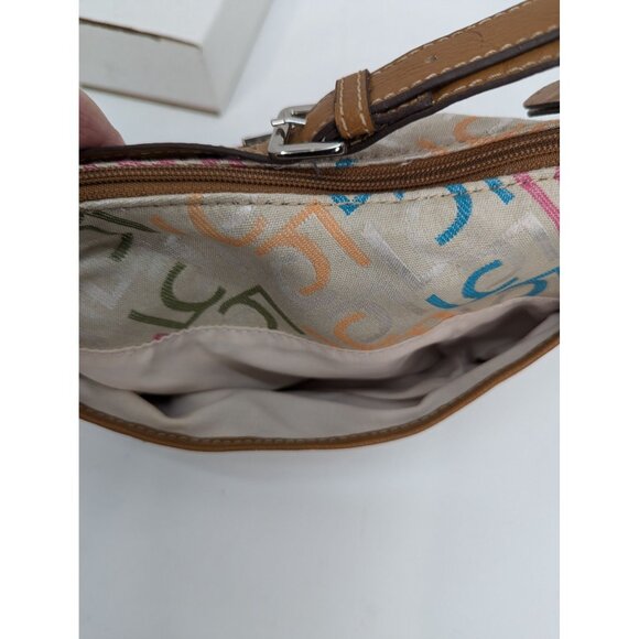 Liz Claiborne LC Logo Small Shoulder Bag Purse 7"x9" with Leather Strap - Picture 6 of 7